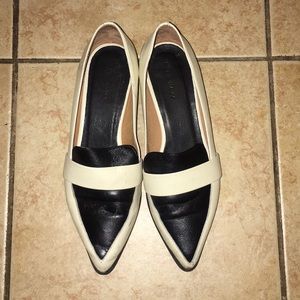 Pure Navy black and white loafers